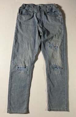 Levi’s Denizen Women’s Sz 14 Regular Tapered Light Wash Distressed Jeans